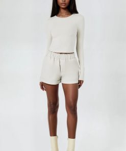 Faux Leather High-Waist Shorts
