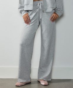 Wide-Leg Scuba Sweatpants