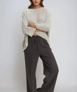 Straight-Leg Scuba Pintucked Sweatpants