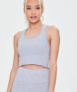 Active Seamless Lettuce-Edge Crop Top