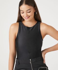 Seamed Sleeveless Bodysuit