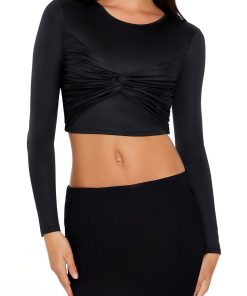 Contour Sculpt Twisted Crop Top